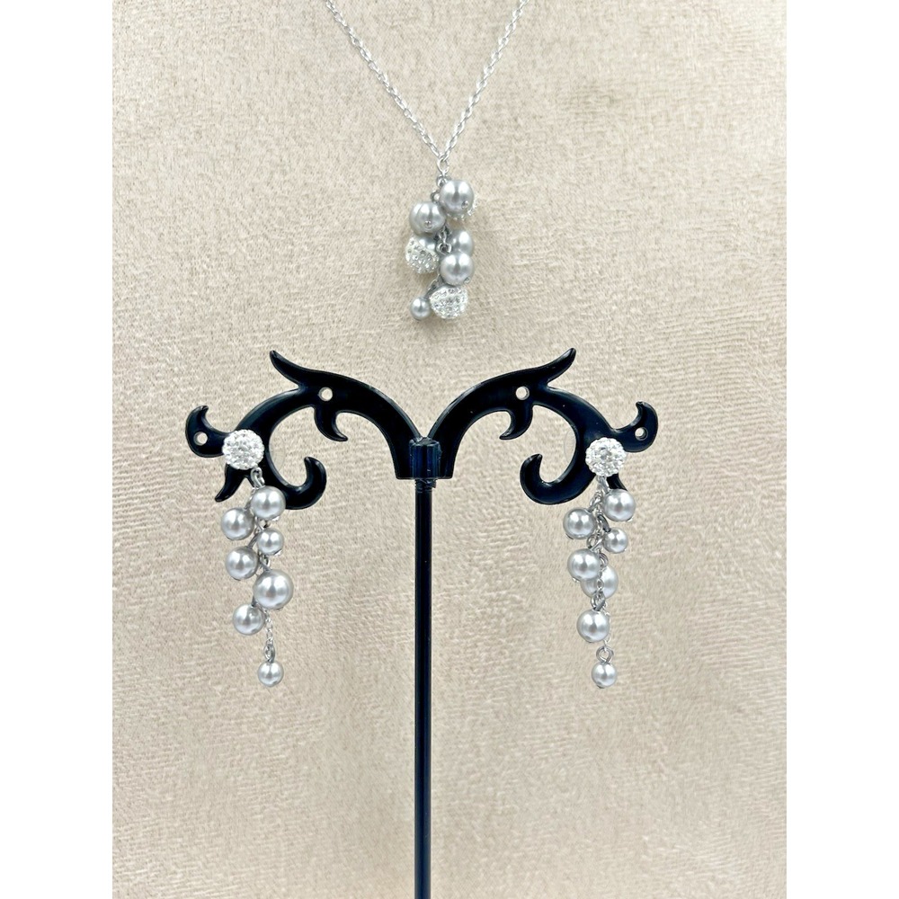 Swarovski Rumor Necklace and Earrings Set dangle cluster balls 1145704/1145703 - Picture 9 of 13